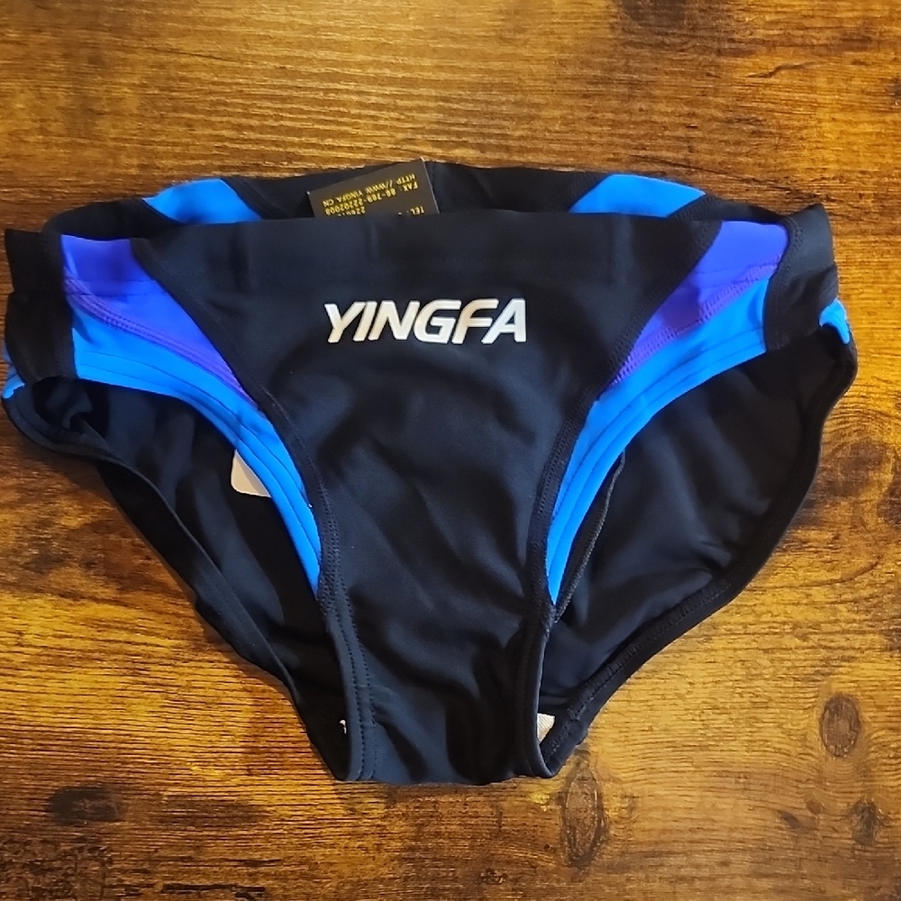 Yingfa Black and Blue Swim Briefs